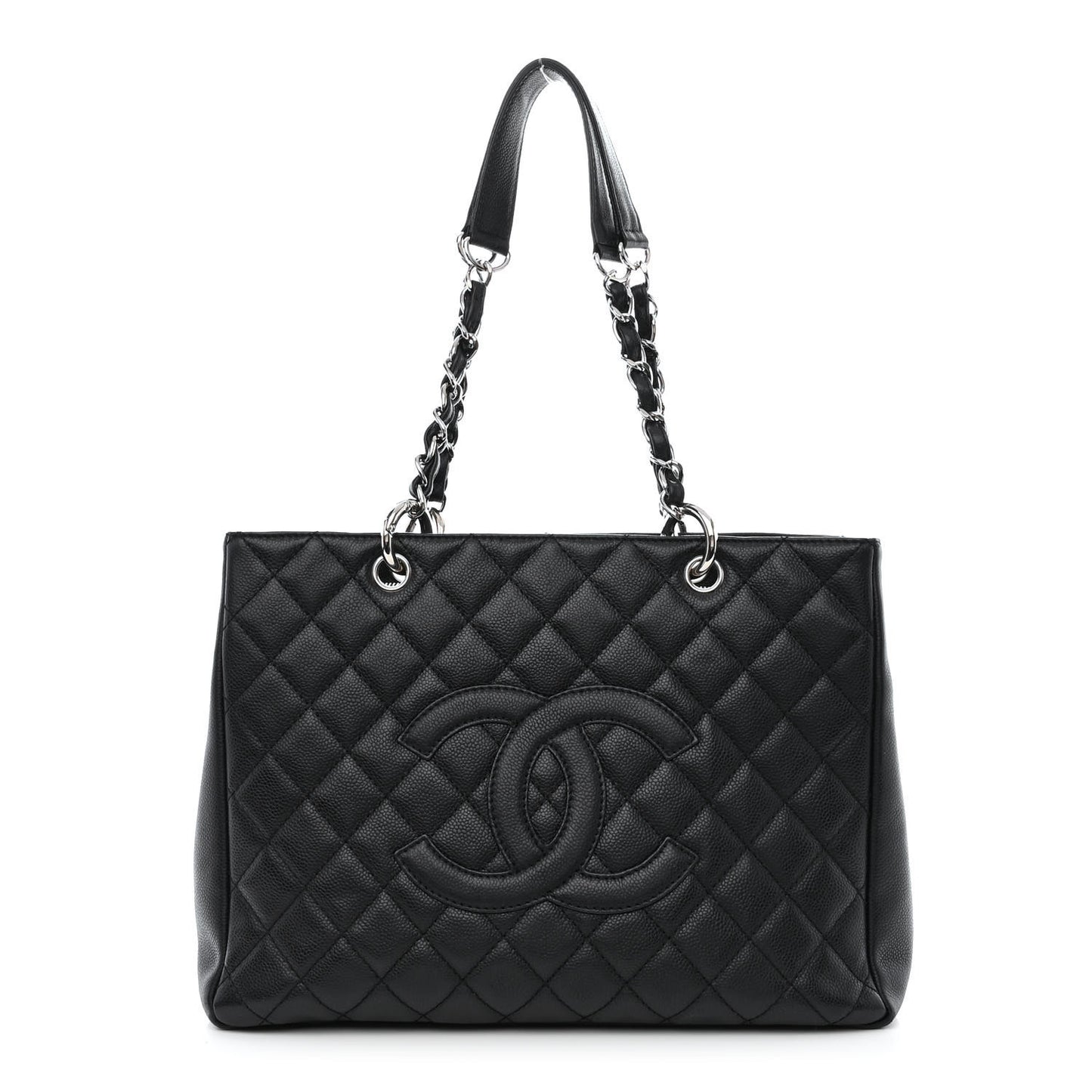 Caviar Quilted Grand Shopping Tote GST Black