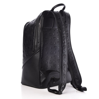MCM Calfskin Ottomar Monogram Duke Backpack Black 3 of 6