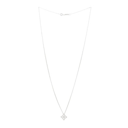 Roberto Coin 18K White Gold Diamond Small Princess Open Flower Pendant Necklace 3 of 6