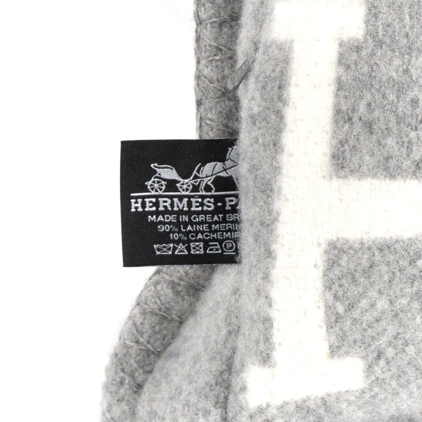 Wool Cashmere Avalon III Pillow PM Ecru Gris Clair