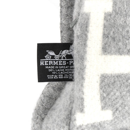 Hermes Wool Cashmere Avalon III Pillow PM Ecru Gris Clair 3 of 3