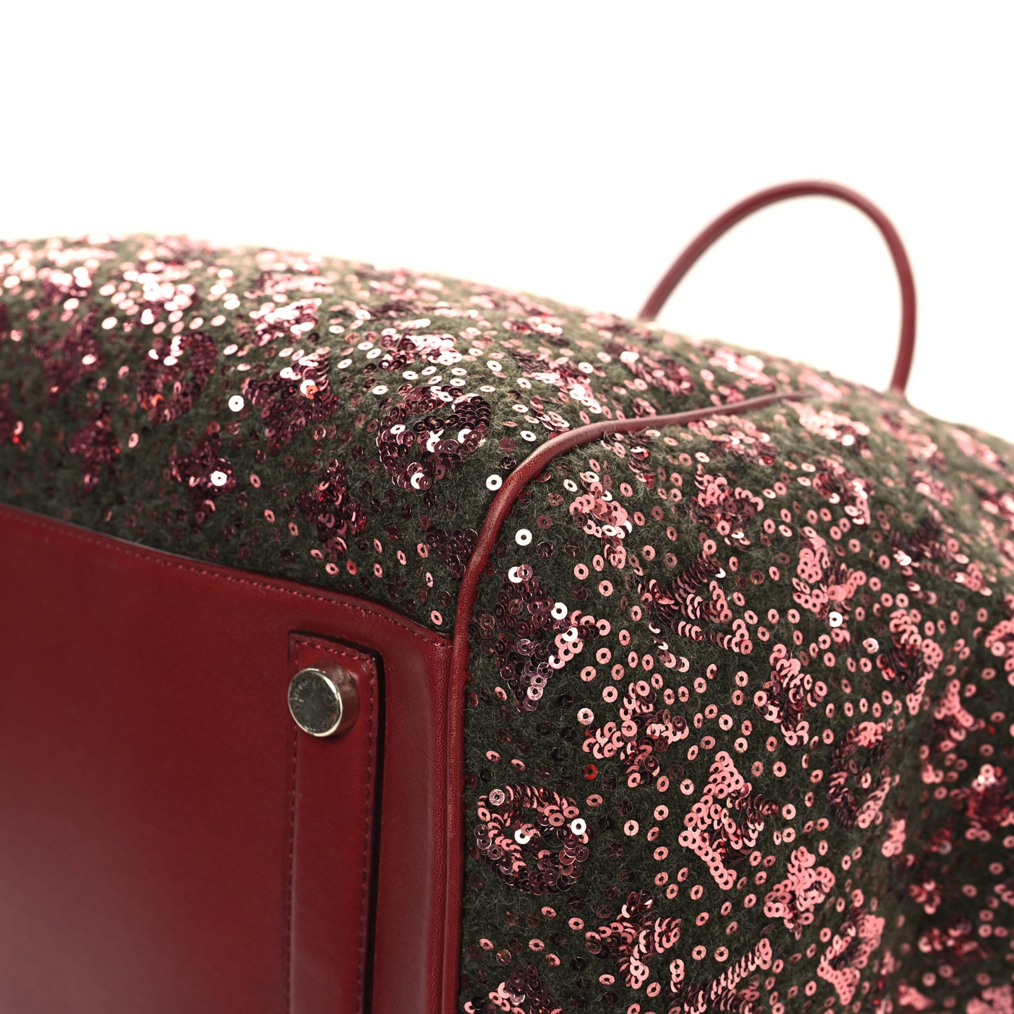 Sequin Monogram Sunshine Express North South Burgundy
