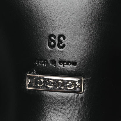 Gucci Tela Retino Kid Scamosciato Crystal GG Monogram Square G 35mm Slingback Pumps 39 Black 8 of 9
