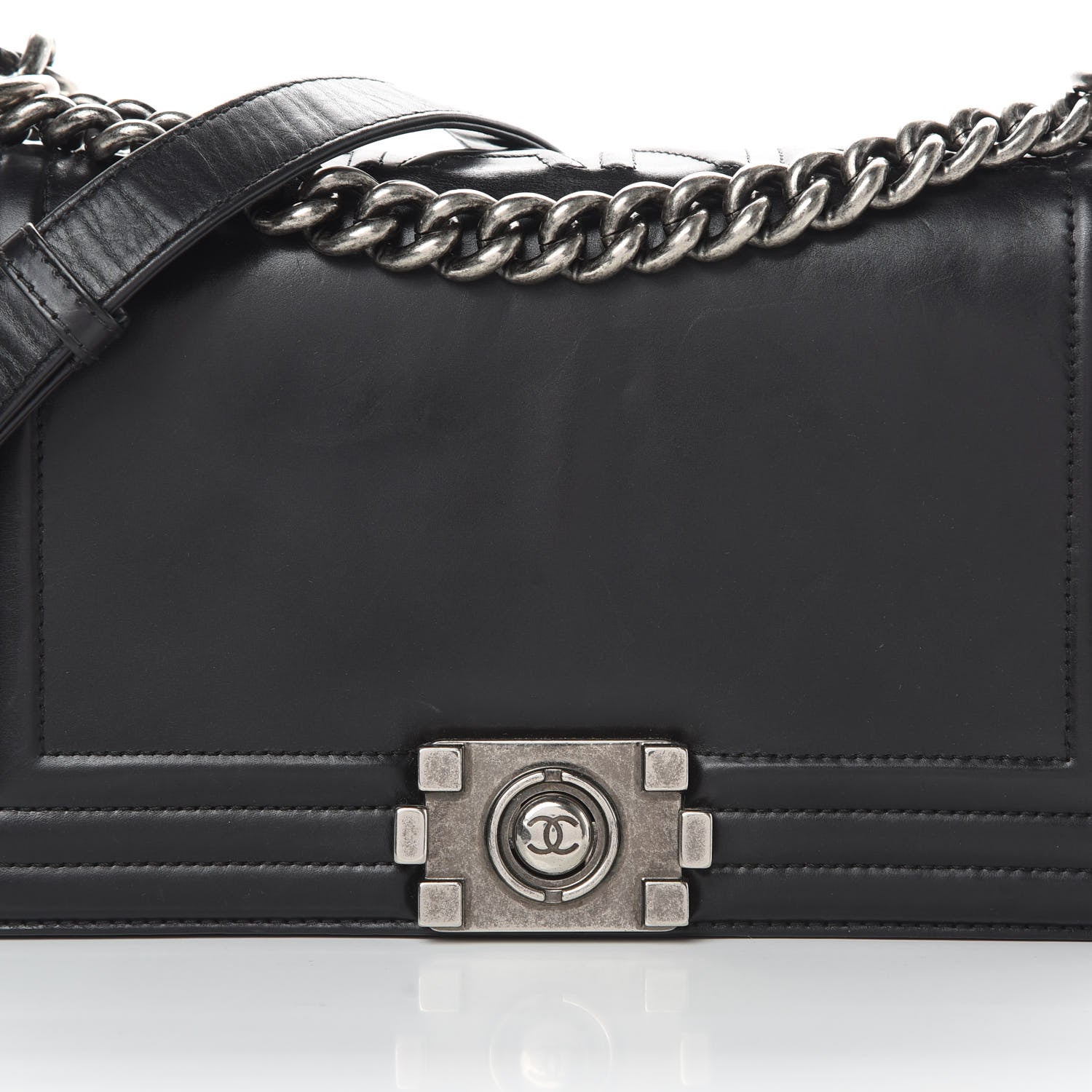 Chanel Calfskin Medium Boy Flap Black 8 of 19