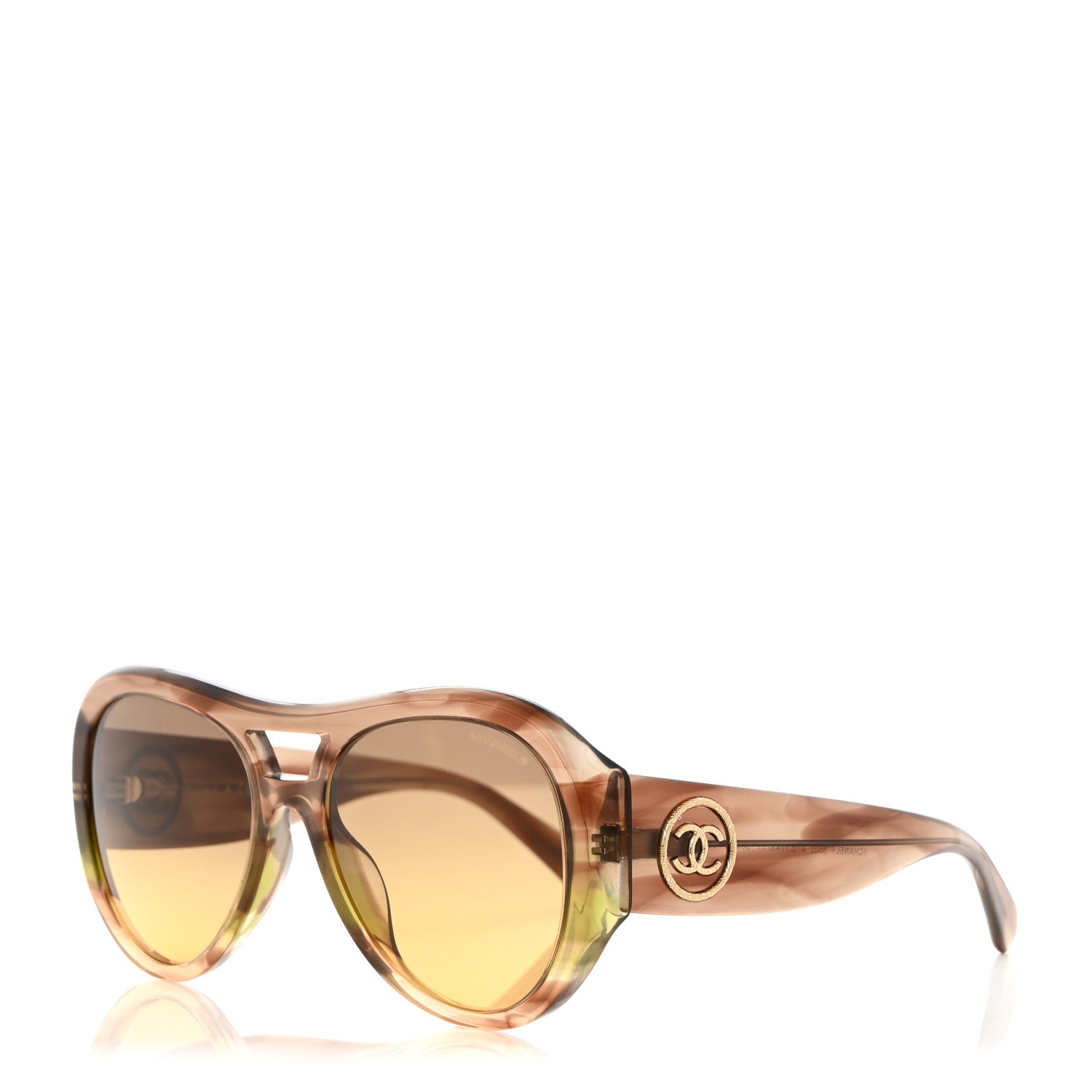 Chanel Acetate CC Pilot Sunglasses 5508 Brown 1 of 7