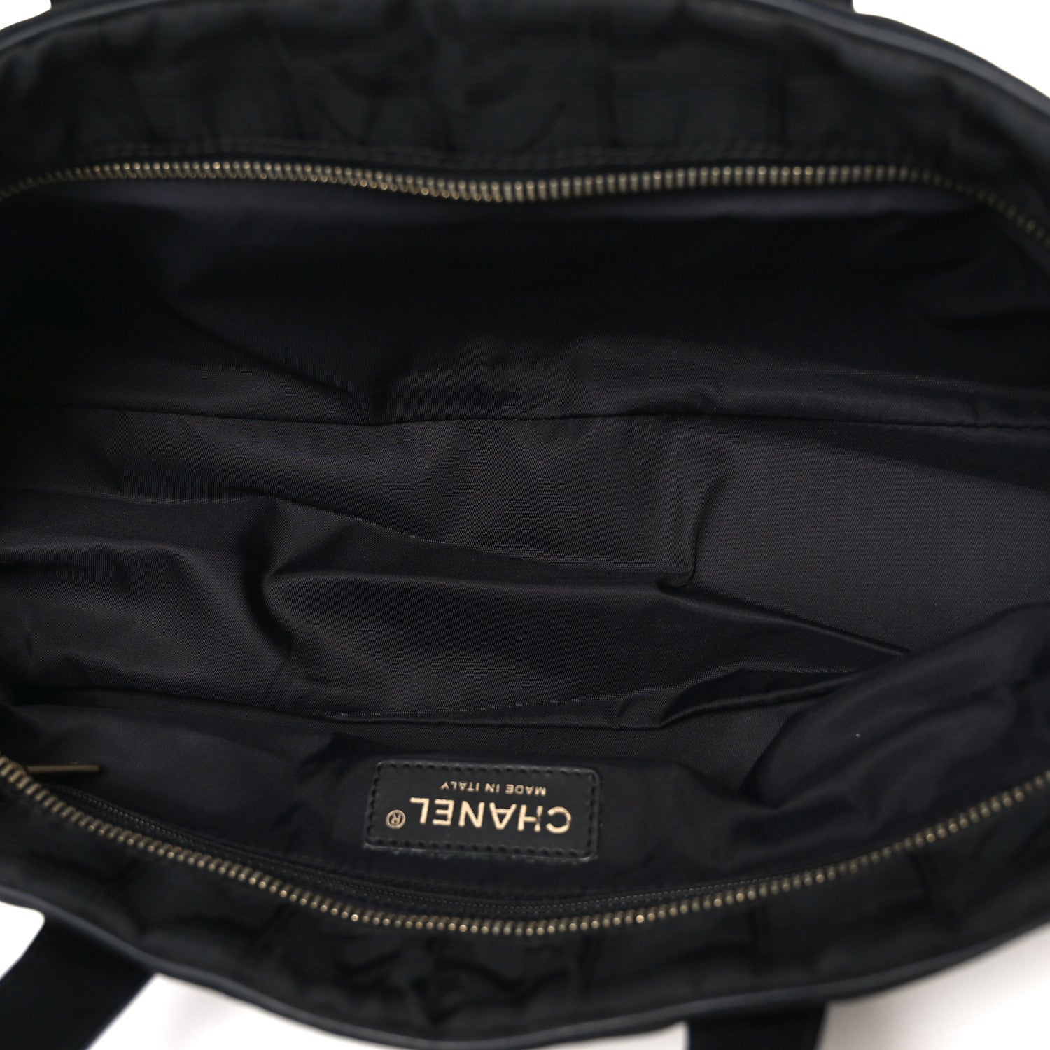 Chanel Nylon Travel Bowler Black 5 of 10