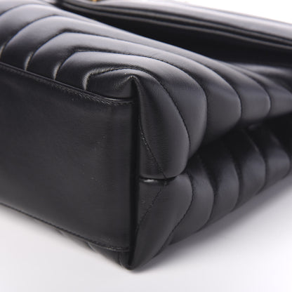 Saint Laurent Calfskin Y Quilted Monogram Medium Loulou Chain Satchel Black 8 of 9