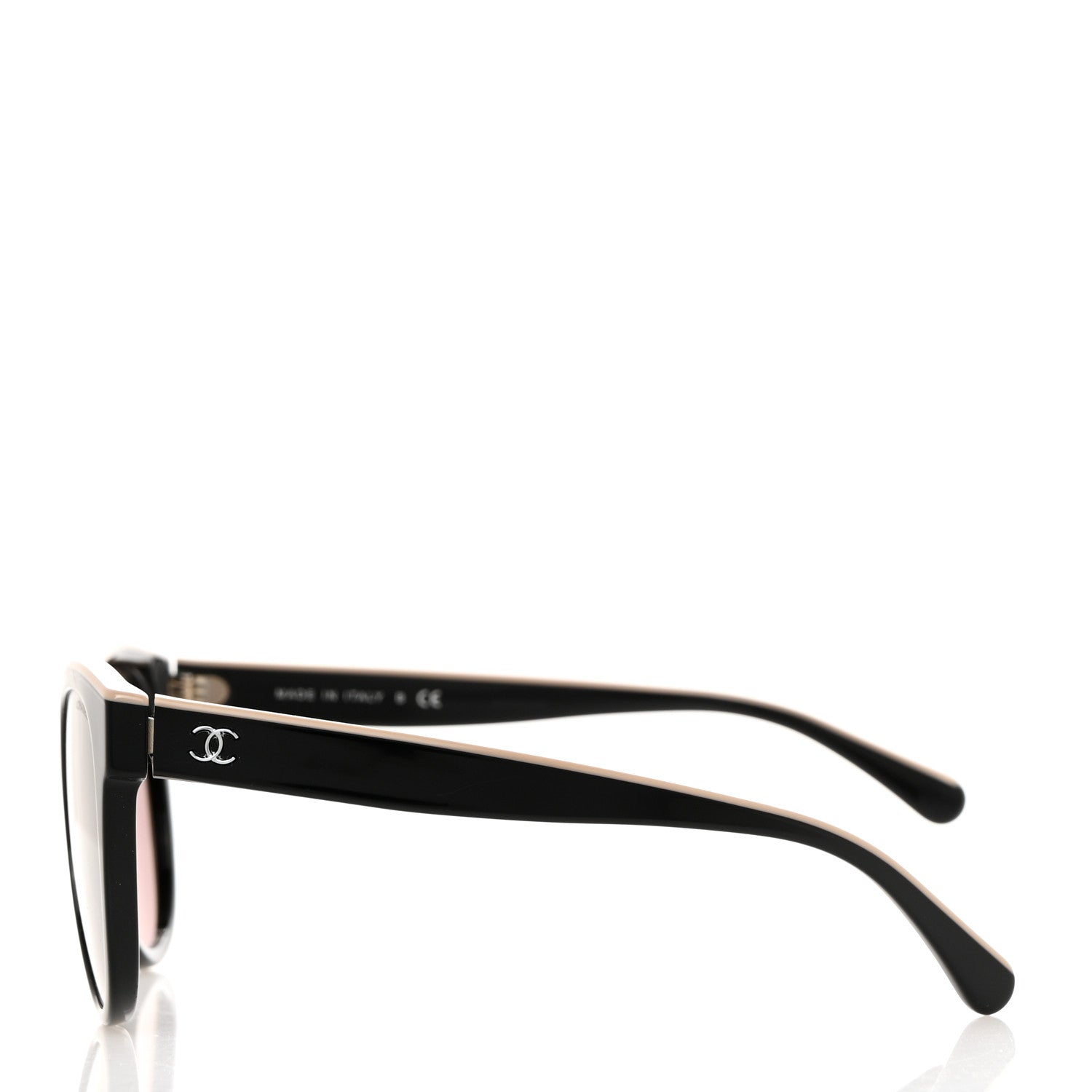Chanel Acetate CC Butterfly Sunglasses 5414 Black Beige 3 of 8