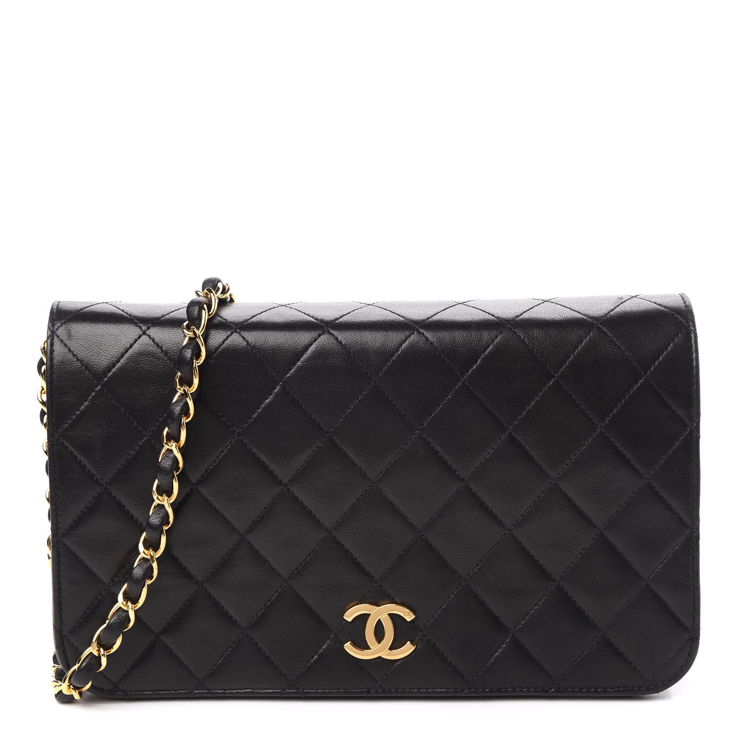 Chanel Lambskin Quilted Small Single Flap Bag Black 1 of 12