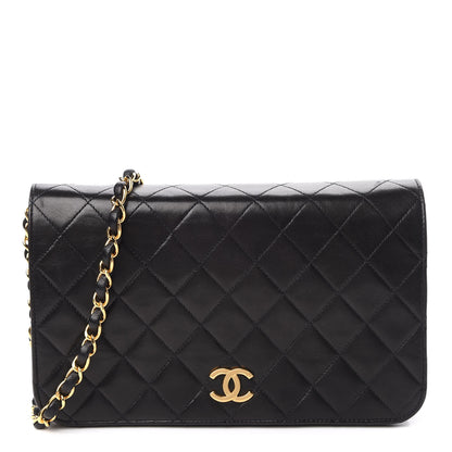Chanel Lambskin Quilted Small Single Flap Bag Black 1 of 12