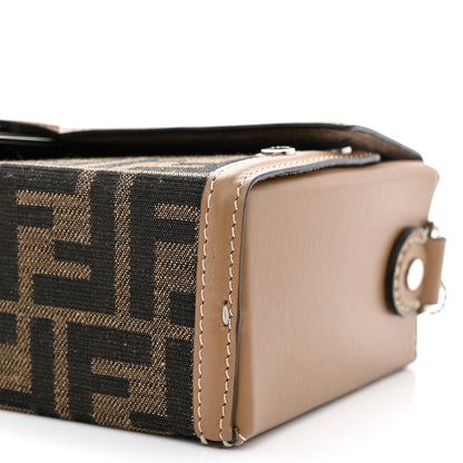 Fendi Recycled Fabric Jacquard Vitello King FF 1974 Baguette Soft Trunk Tobacco Moro Sand 10 of 10