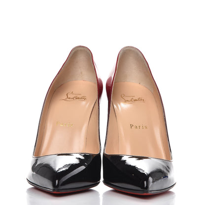 Christian Louboutin Patent Degrade Pigalle Follies 100 Pumps 38 Black Red 2 of 11