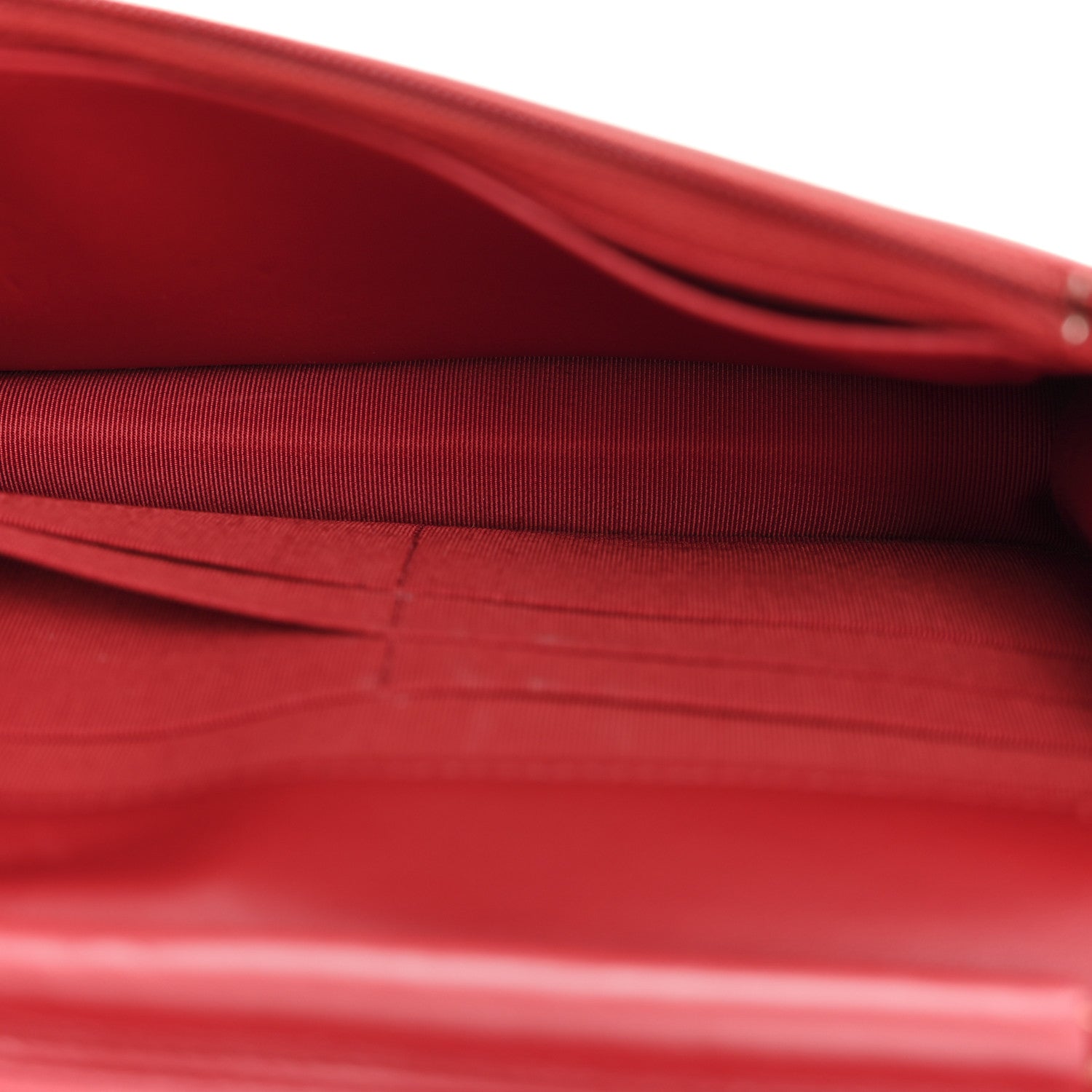 Chanel Lambskin Quilted Wallet On Chain WOC Red 5 of 12