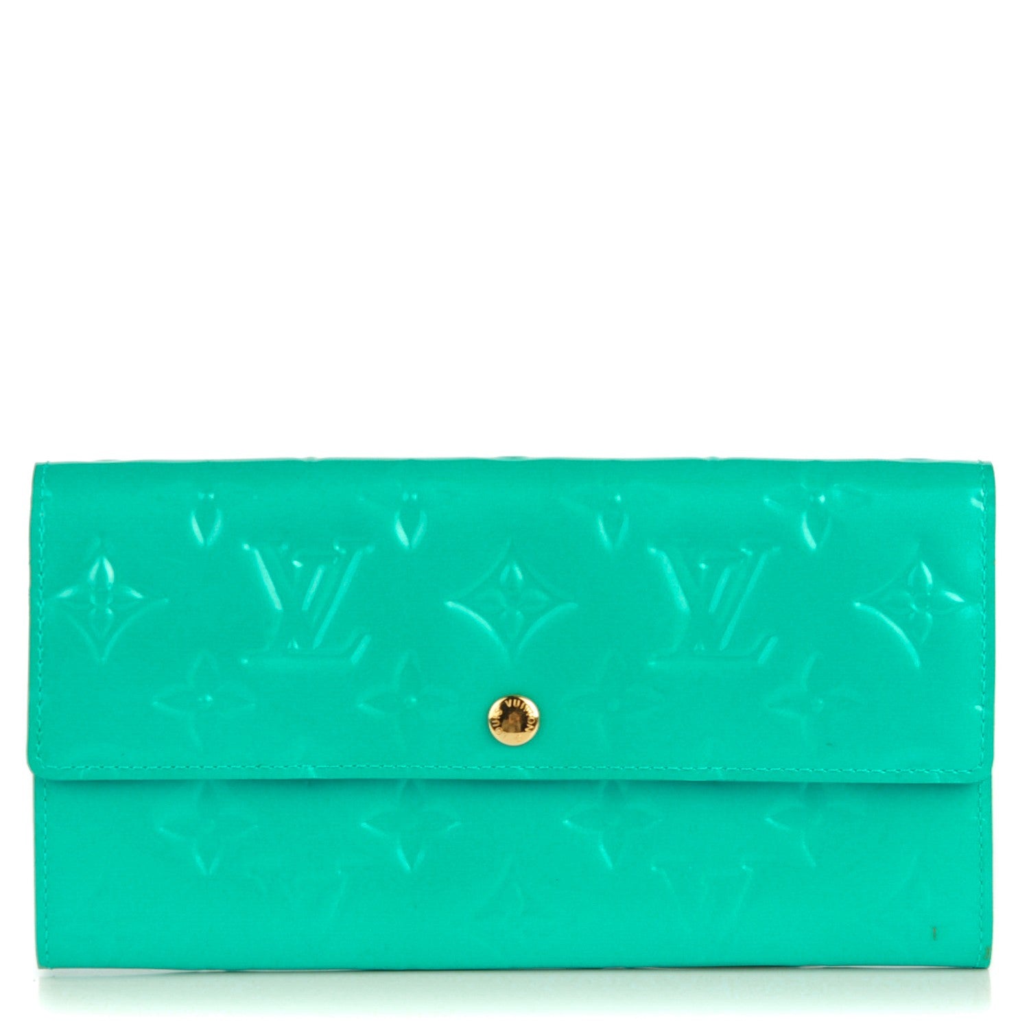 Louis Vuitton Vernis Sarah Wallet Blue Lagon 1 of 8