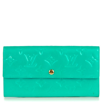 Louis Vuitton Vernis Sarah Wallet Blue Lagon 1 of 8