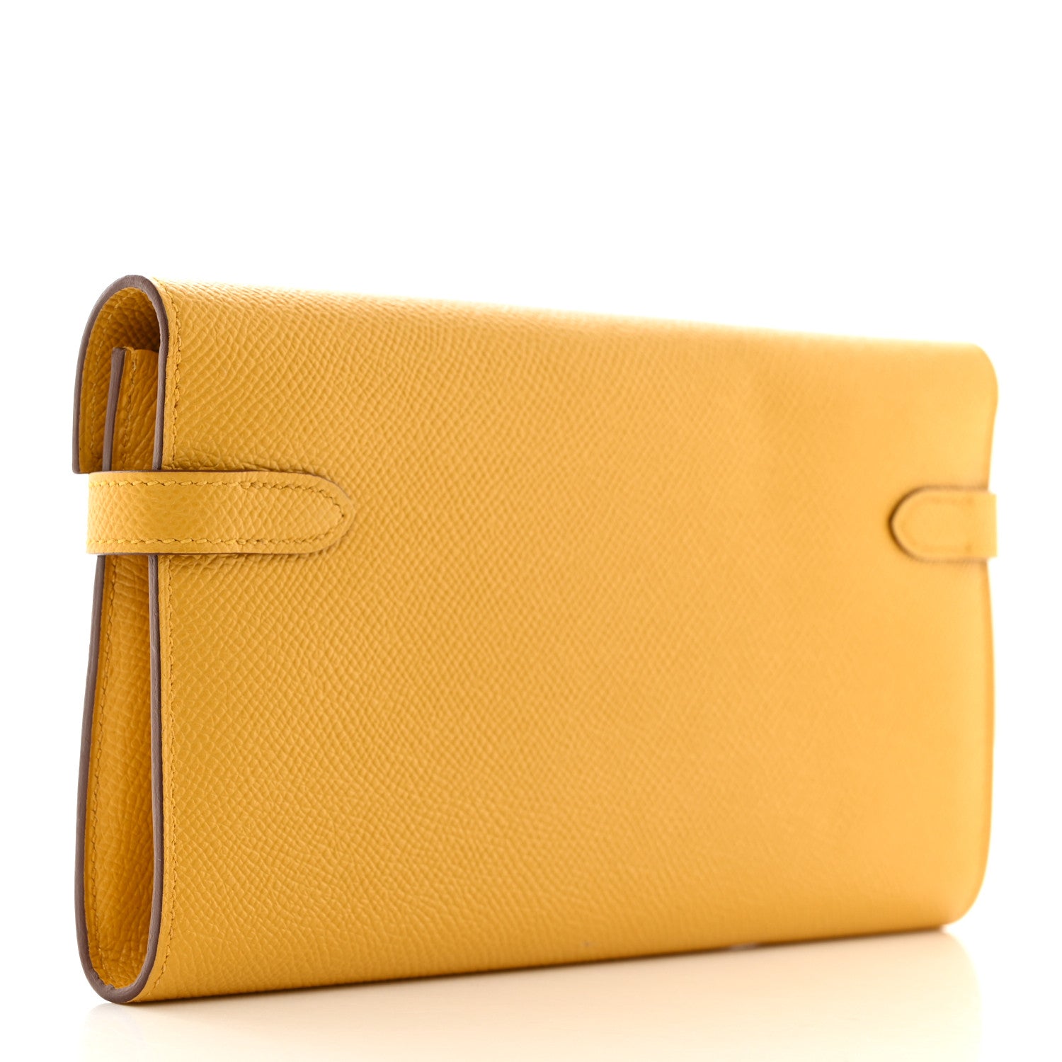 Hermes Epsom Kelly Longue Wallet Jaune Ambre 3 of 8