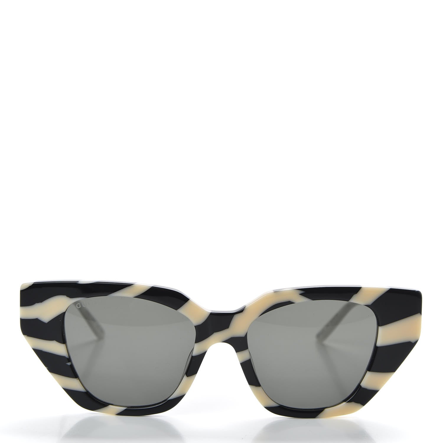 Gucci Acetate Crystal Embellished Cat Eye Sunglasses GG0641S Black Off White 2 of 8