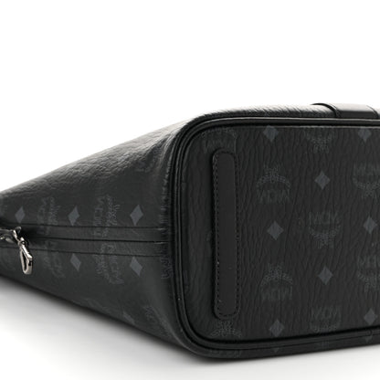 MCM Visetos Small Liz Reversible Shopper Tote Black 14 of 17