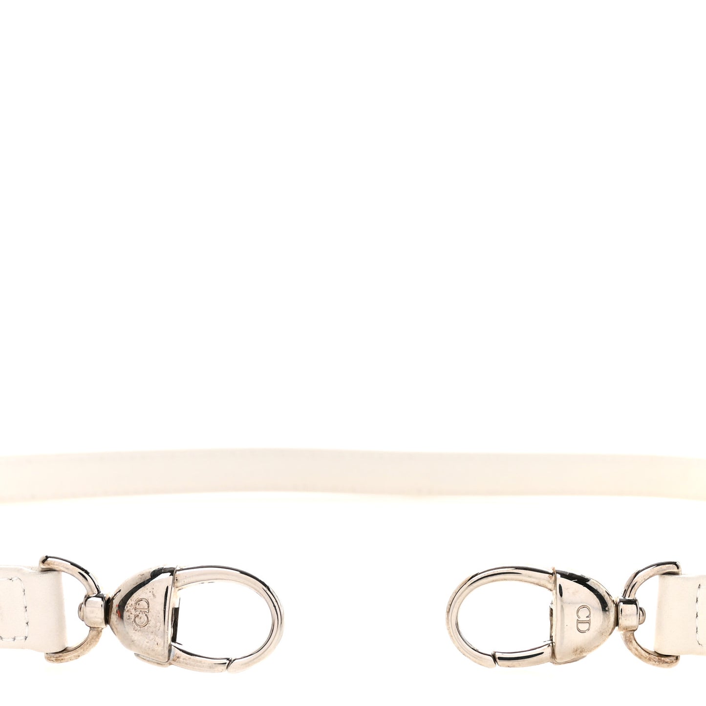 Lambskin Lady Dior Shoulder Strap White