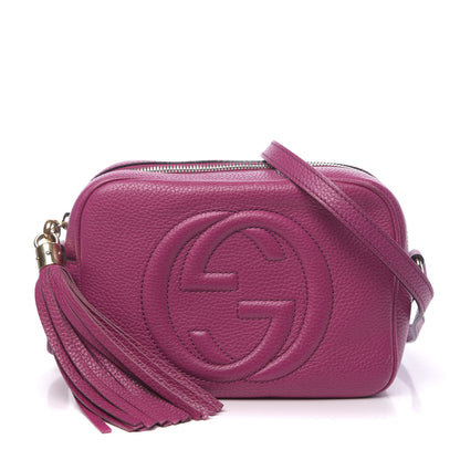 Gucci Pebbled Calfskin Small Soho Disco Bag Bright Bougainvillea 1 of 15