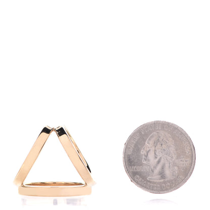 Hermes Permabrass Rose Gold Plated Trio Scarf Ring 2 of 4