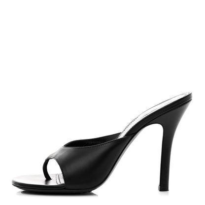 Givenchy Calfskin Thong-Strap Sandals Mules 39 Black 1 of 9