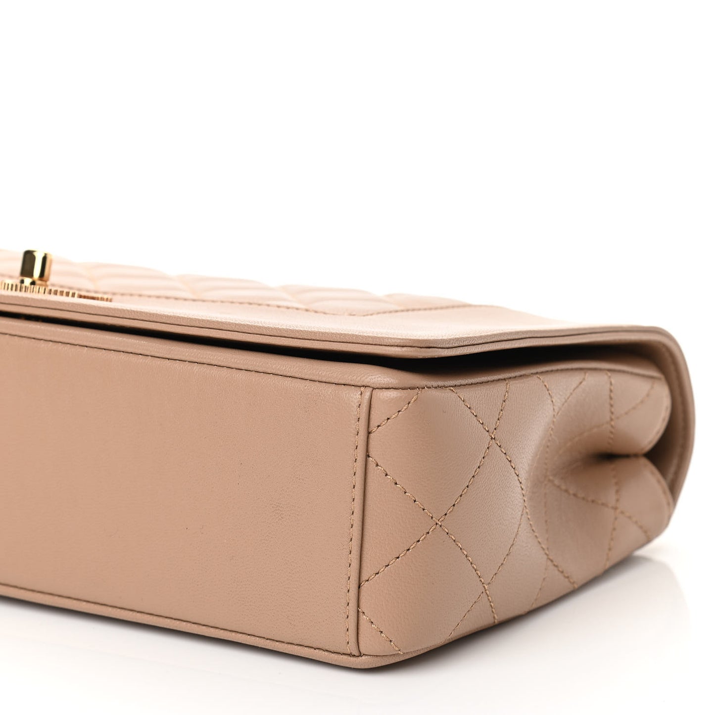 Sheepskin Quilted Vintage Mademoiselle Flap Beige