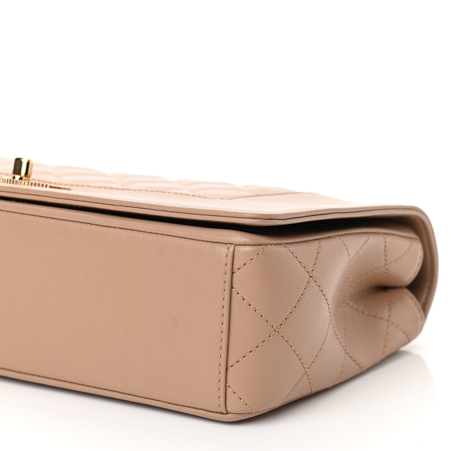 Chanel Sheepskin Quilted Vintage Mademoiselle Flap Beige 10 of 10