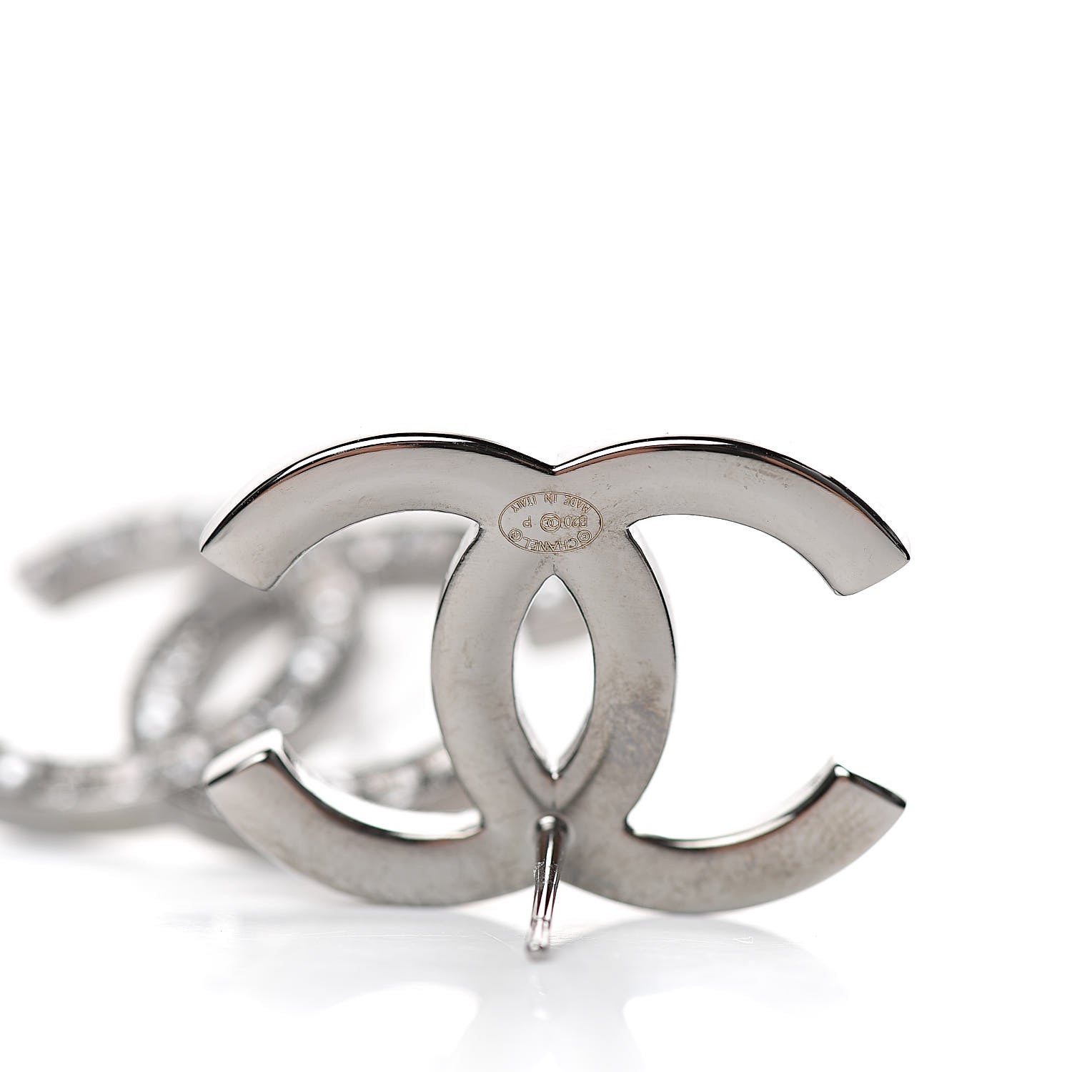 Chanel Baguette Crystal Pearl CC Bright Young Things Earrings Ruthenium 4 of 5