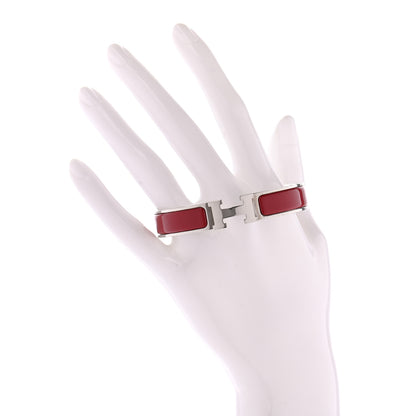 Hermes Enamel Narrow Clic Clac H Bracelet PM Red 2 of 4