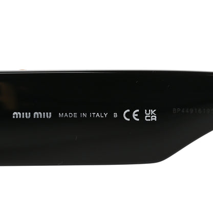 Miu Miu Acetate Rectangle Sunglasses SMU 10W Black 10 of 14