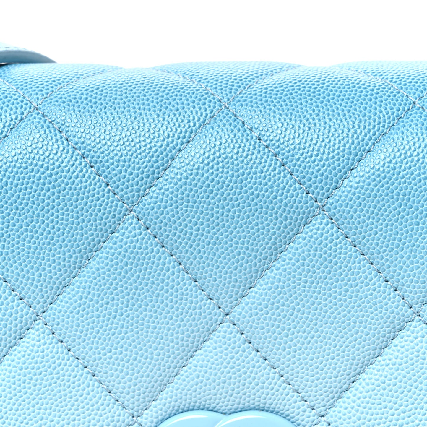 Shaded Caviar Quilted My Everything Flap Light Blue