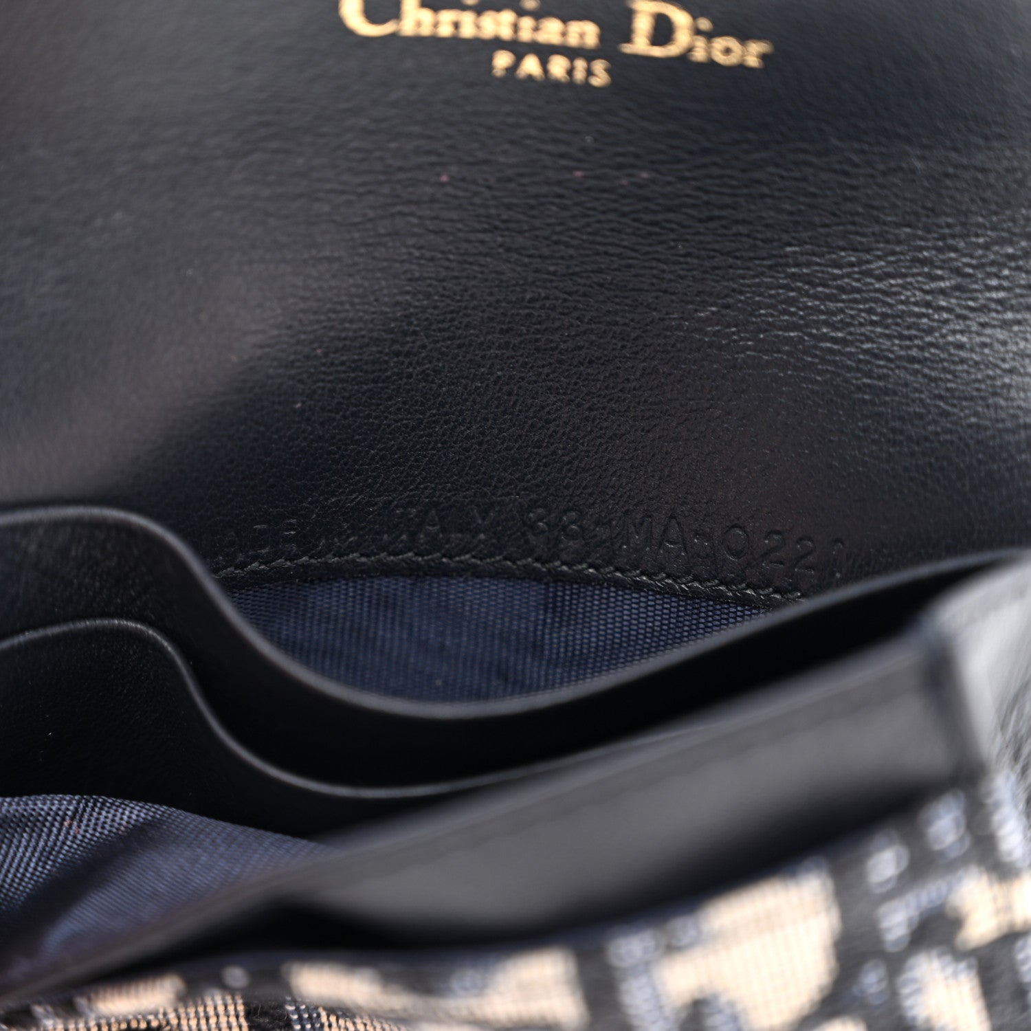 Christian Dior Oblique Saddle Card Holder Blue 7 of 8