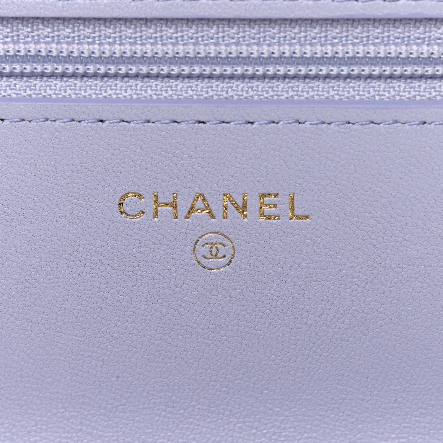 Chanel Lambskin Quilted Chanel 19 Wallet On Chain WOC Light Purple 6 of 12