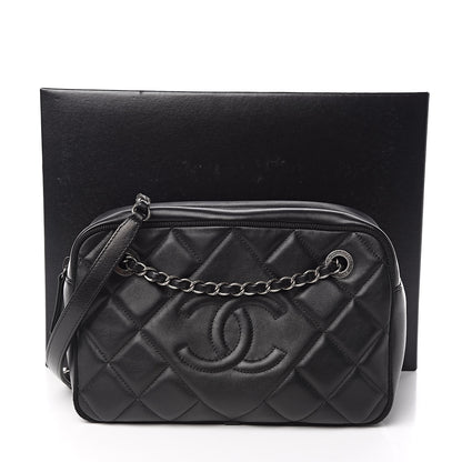 Chanel Calfskin Quilted Small Ballerine Camera Case Black 11 of 11