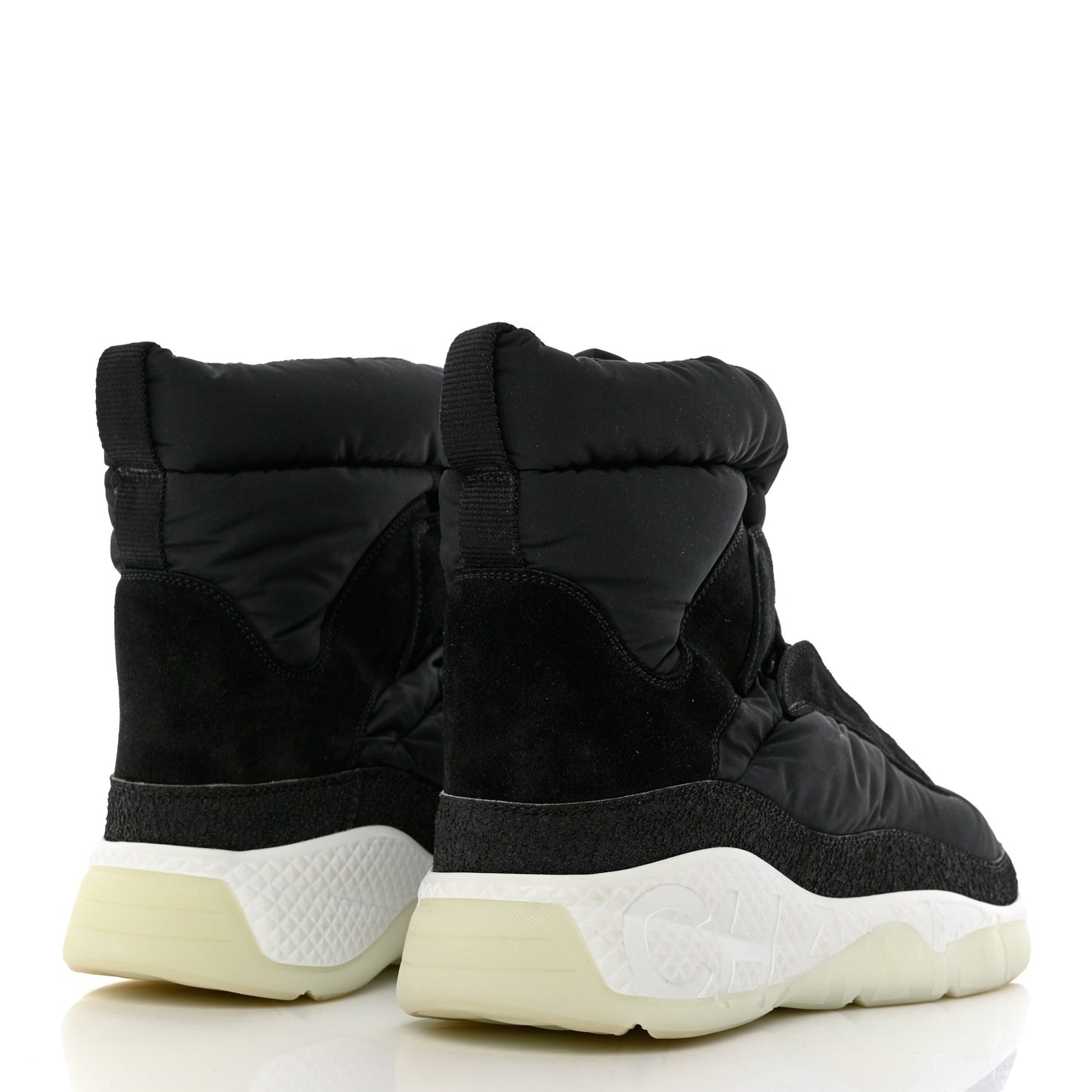 Nylon Suede Womens Short Boots 39.5 Black