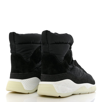 Chanel Nylon Suede Womens Short Boots 39.5 Black 4 of 11