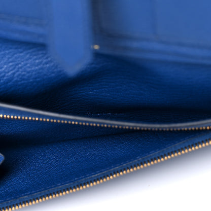 Hermes Chevre Mysore Bearn Gusset Wallet Bleu Saphir 12 of 13