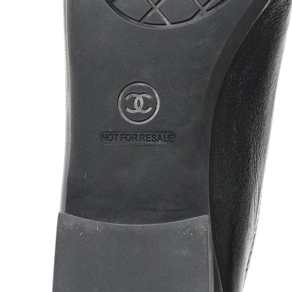 Chanel Lambskin Cap Toe CC Uniform Ballerina Flats 38.5 Black 7 of 11