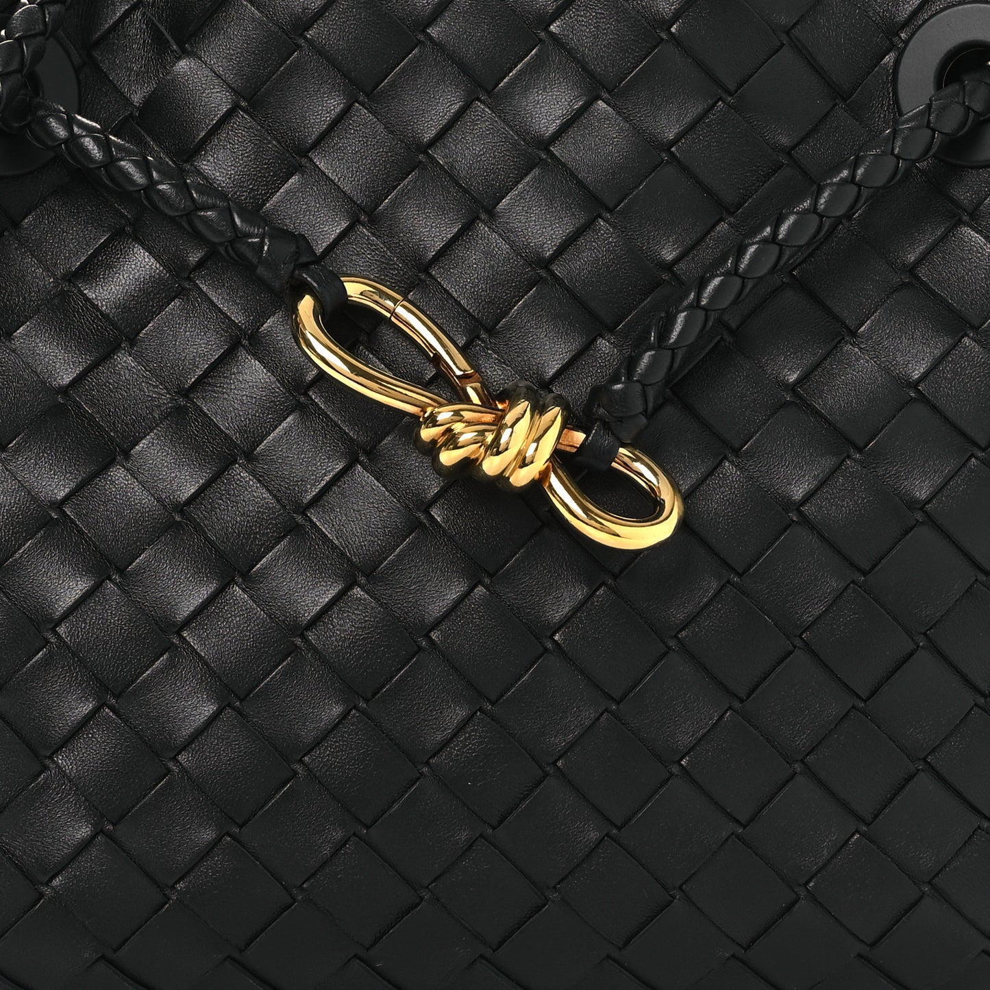 Nappa Intrecciato Small Andiamo Shoulder Bag Black