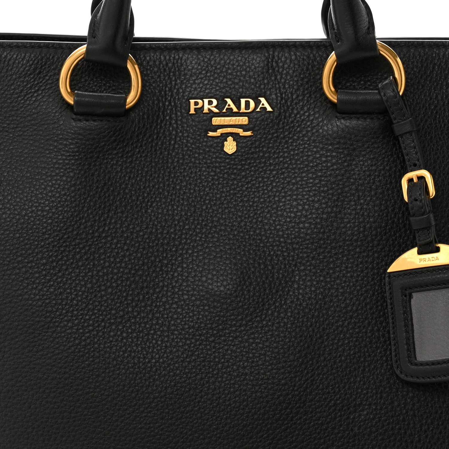 Prada Vitello Daino Tote Black 8 of 10