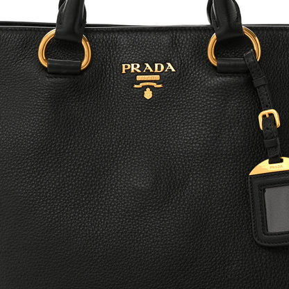 Prada Vitello Daino Tote Black 8 of 10