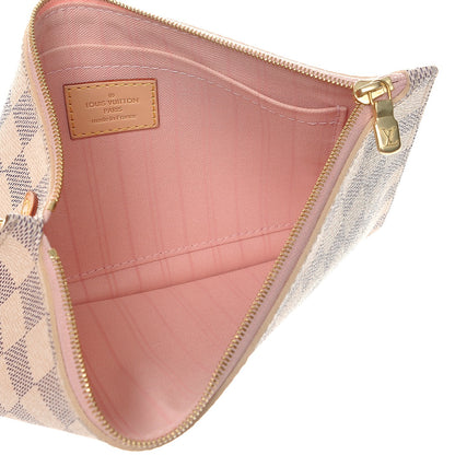 Louis Vuitton Damier Azur Neverfull MM GM Pochette Rose Ballerine 5 of 7