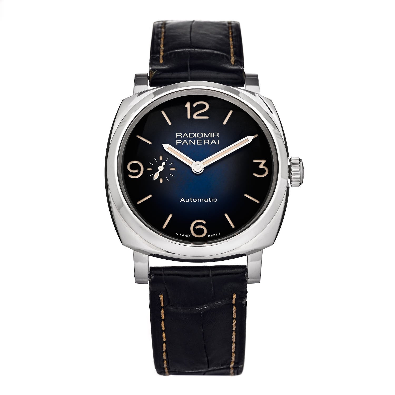 Panerai Stainless Steel Alligator 42mm Radiomir Automatic Watch Blue PAM00933 1 of 6