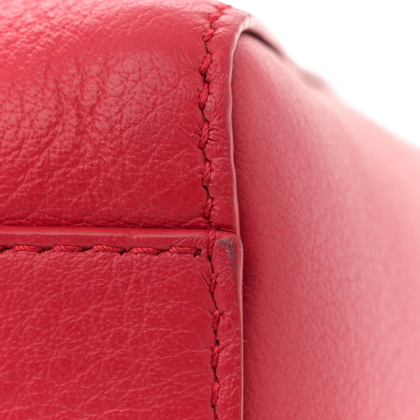 Smooth Calfskin Logo XXS Everyday Tote Vivid Red Black