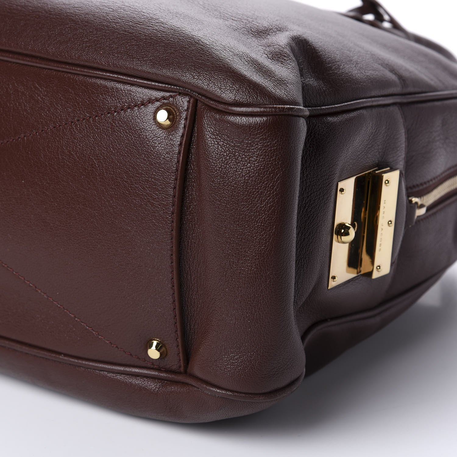 Marc Jacobs Lambskin Prince Georgie Flight Tote Chestnut 7 of 10