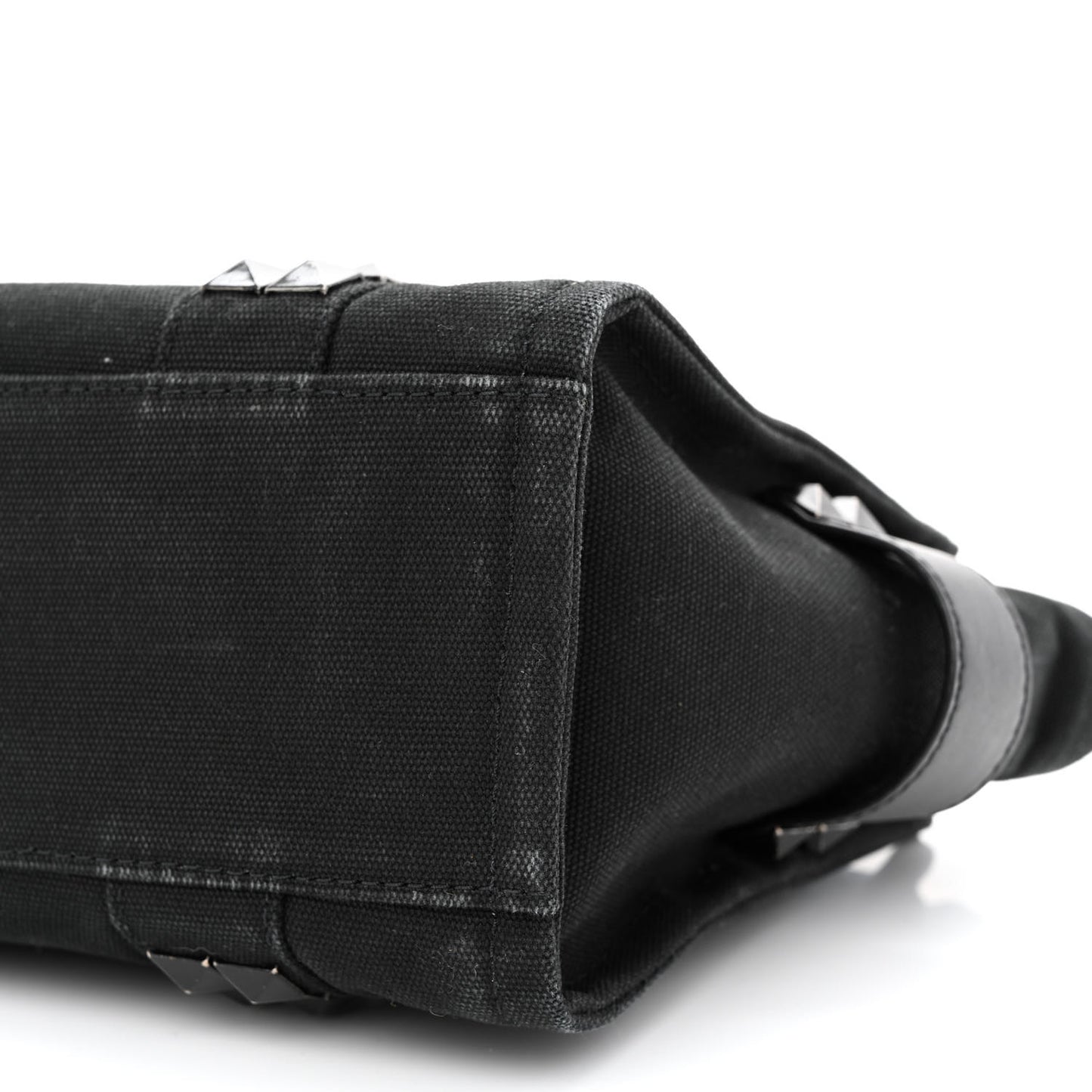 Cotton Canvas Mini The Stud Tote Bag Black