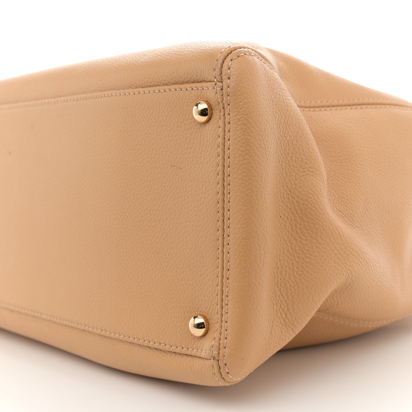 Calfskin Cerf Executive Shopper Tote Beige