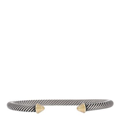 David Yurman Sterling Silver 14K Yellow Gold 5mm Cable Classics Bracelet 1 of 3