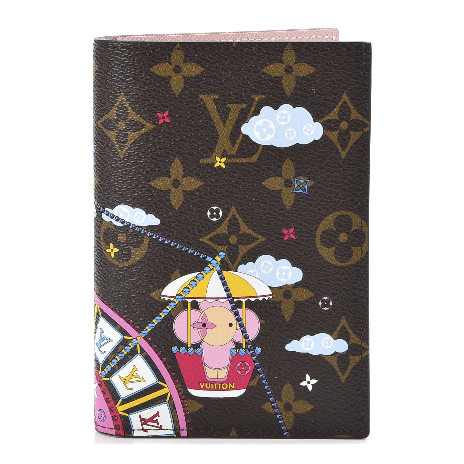 Louis Vuitton Monogram 2020 Christmas Animation Big Wheel Passport Cover Rose Ballerine 1 of 9